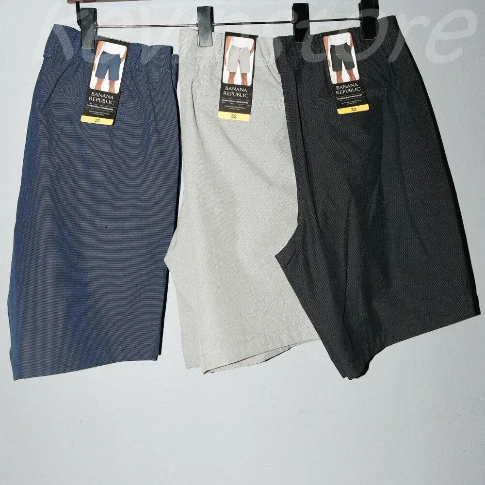 3 pairs shorts .Banana Republic Men’s Flat Front Shorts - Picture 1 of 16